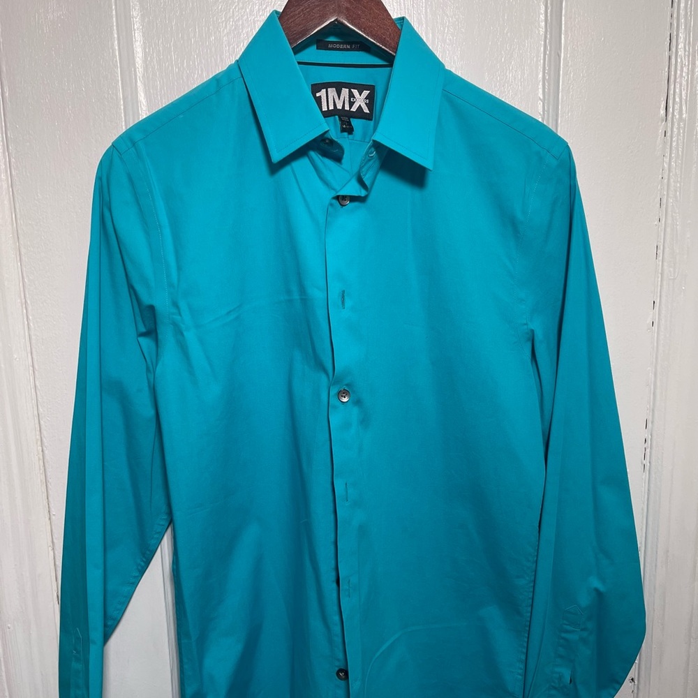 EXPRESS, turquoise dress shirt